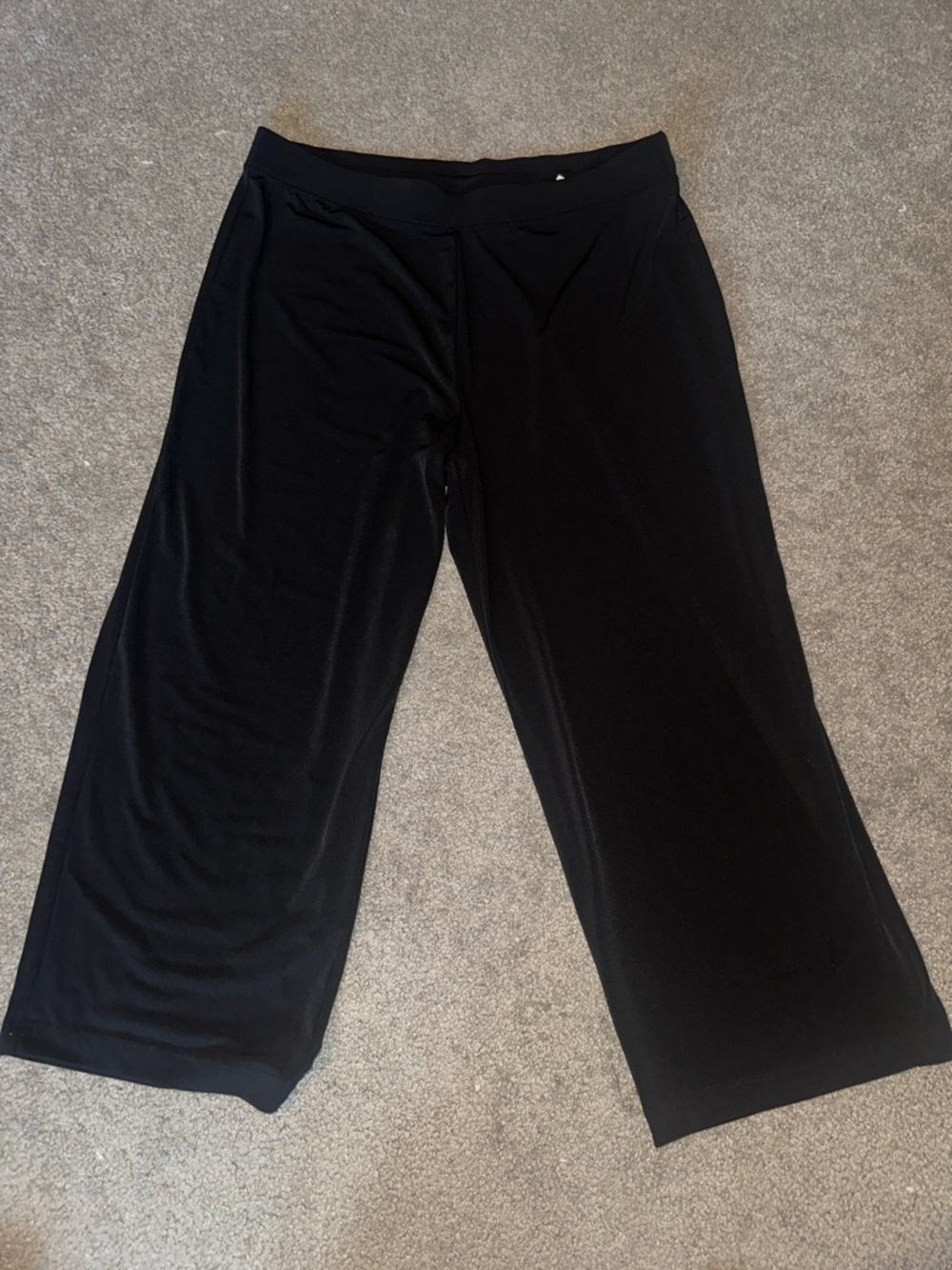 Susan Graver Black Wide-Leg Pull-On Palazzo Pants